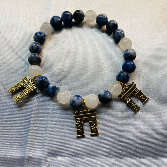 Arc De Triomphe * Blue Spot Jasper * Jade - Picture 5 of 6